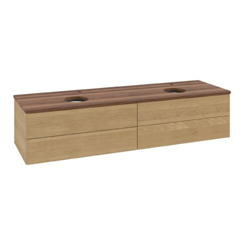 V&B Waschtischunterschrank ohne Frontstruktur Antao 160x50cm, HL, WBP-farbe w. wal, hon. oak