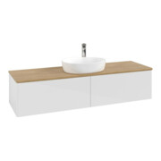 V&B Waschtischunterschrank ohne Frontstruktur Antao 160x50cm, HL, WBP hon. Oa, glo wh. Lac