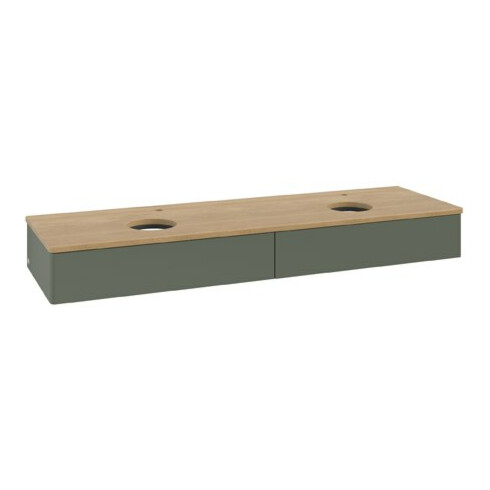 V&B Waschtischunterschrank ohne Frontstruktur Antao 160x50cm, HL, WBP hon. Oa, lea gre. m La