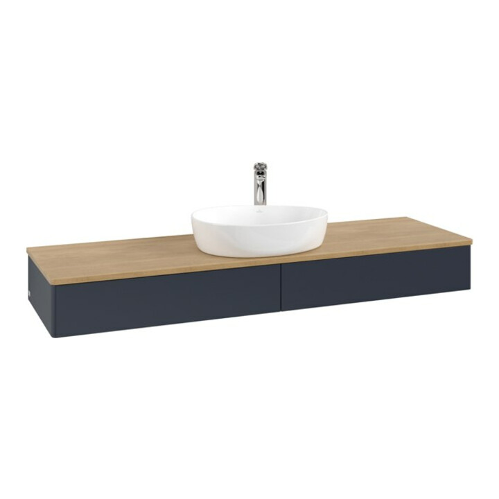 V&B Waschtischunterschrank ohne Frontstruktur Antao 160x50cm, HL, WBP hon. Oa, md bl. m Lac