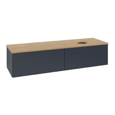 V&B Waschtischunterschrank ohne Frontstruktur Antao 160x50cm, HL, WBP hon. Oa, md bl. m Lac