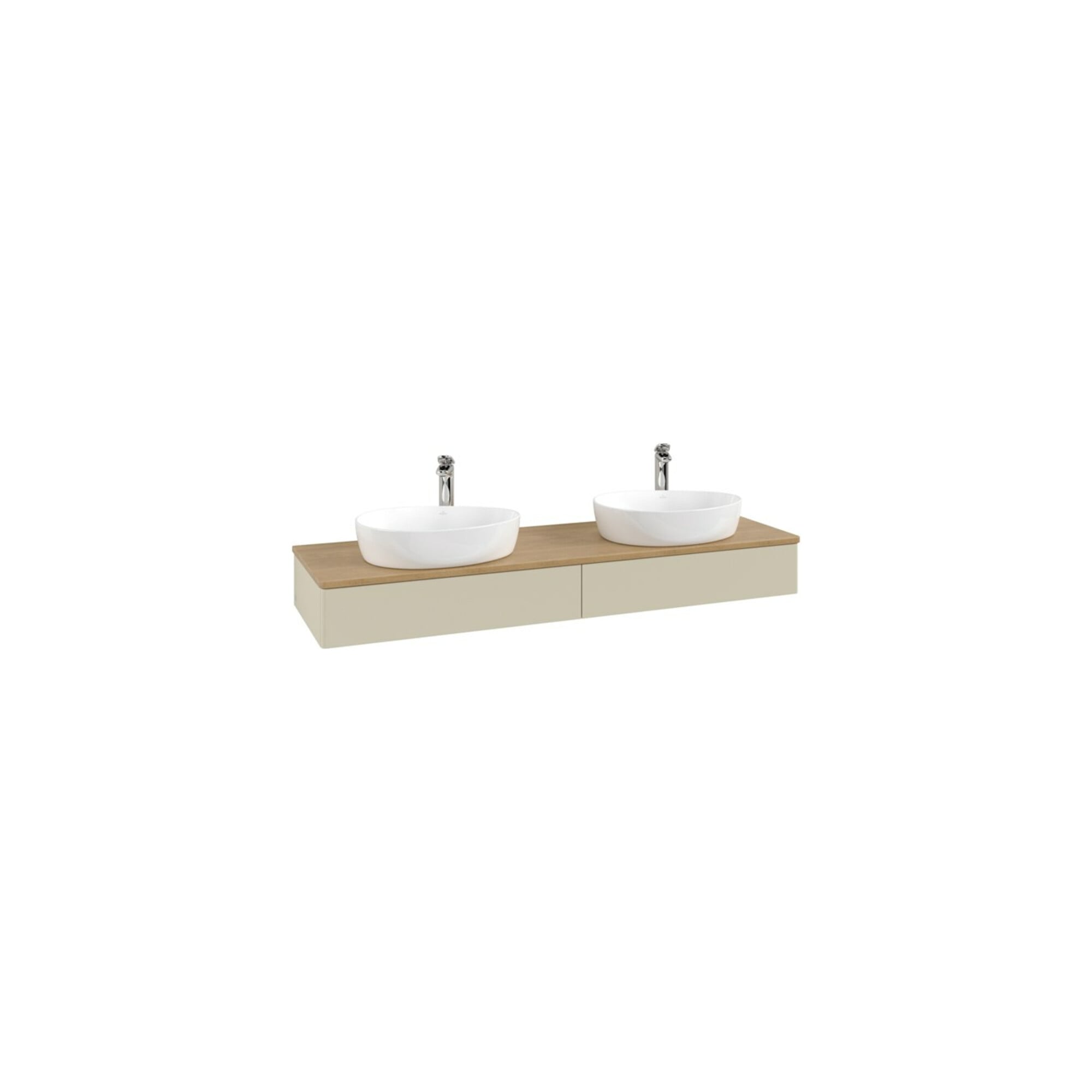 V&B Waschtischunterschrank ohne Frontstruktur Antao 160x50cm, HL, WBP hon. Oa, si Gr m Lac ; Villeroy & Boch