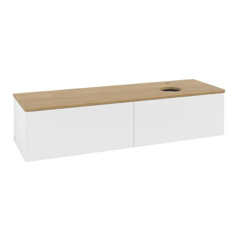 V&B Waschtischunterschrank ohne Frontstruktur Antao 160x50cm, HL, WBP hon. Oa, wh. m Lac