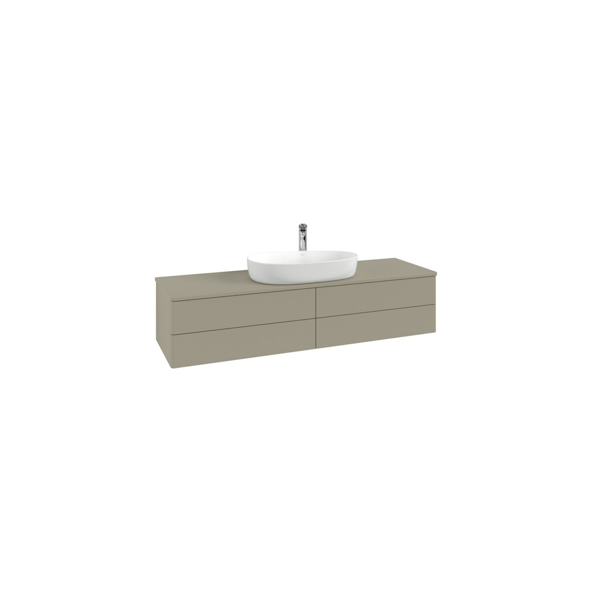 V&B Waschtischunterschrank ohne Frontstruktur Antao 160x50cm, HL, WBP Lac, md bl. m Lac ; Villeroy & Boch