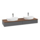 V&B Waschtischunterschrank ohne Frontstruktur Antao 160x50cm, HL, WBP w. wal, Anthrac. m Lac
