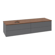 V&B Waschtischunterschrank ohne Frontstruktur Antao 160x50cm, HL, WBP w. wal, Anthrac. m Lac