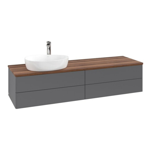 V&B Waschtischunterschrank ohne Frontstruktur Antao 160x50cm, HL, WBP w. wal, Anthrac. m Lac