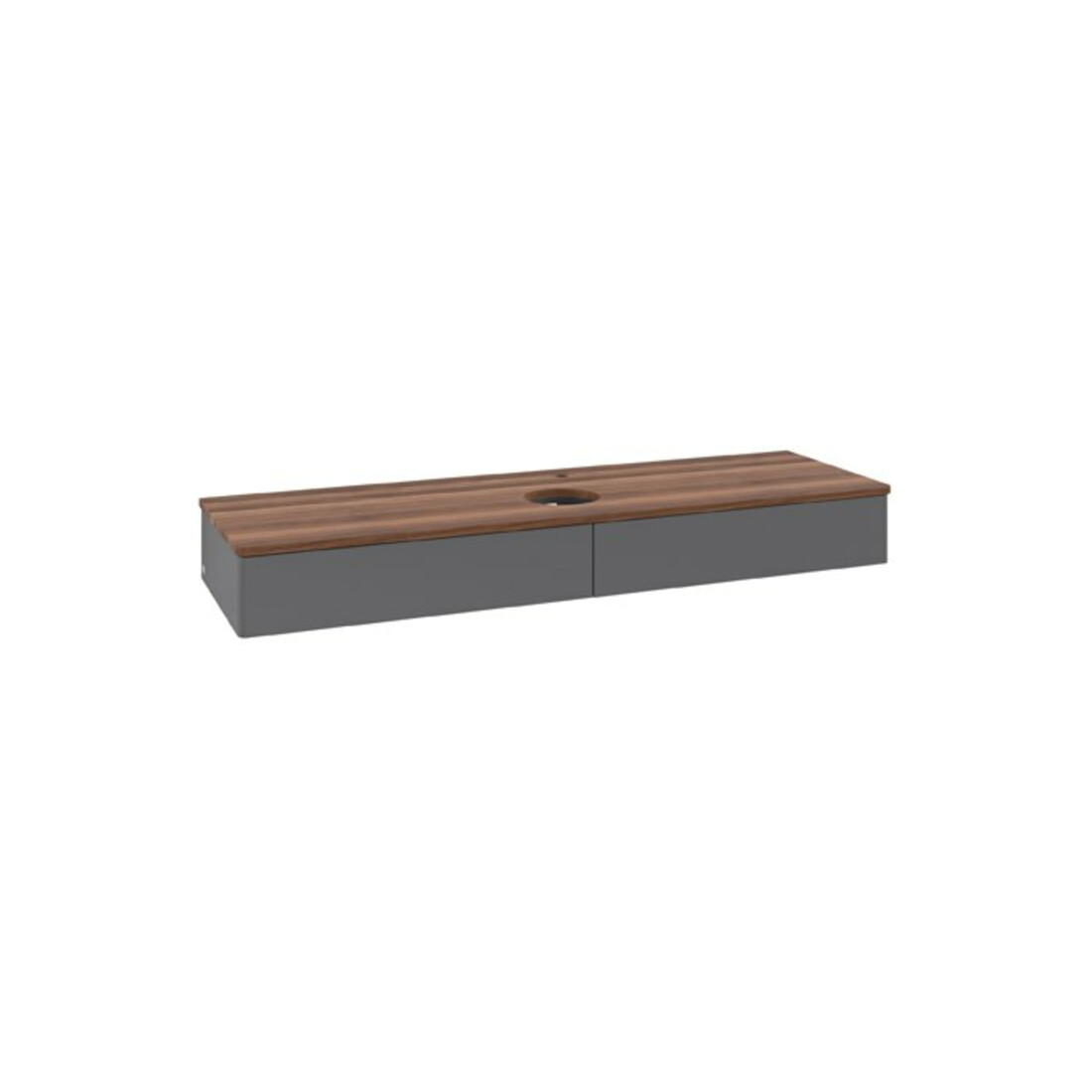 V&B Waschtischunterschrank ohne Frontstruktur Antao 160x50cm, HL, WBP w. wal, Anthrac. m Lac