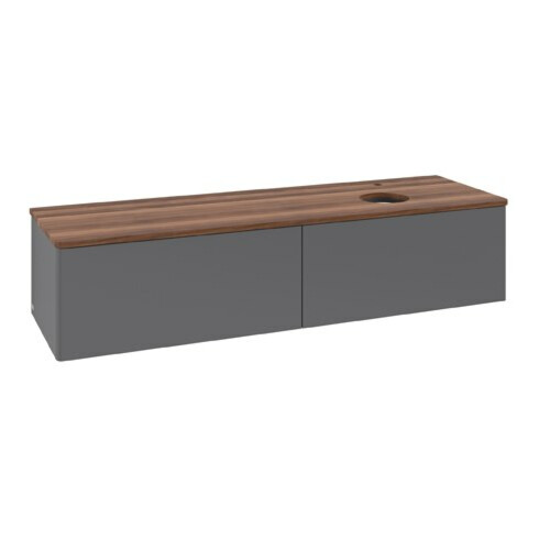 V&B Waschtischunterschrank ohne Frontstruktur Antao 160x50cm, HL, WBP w. wal, Anthrac. m Lac