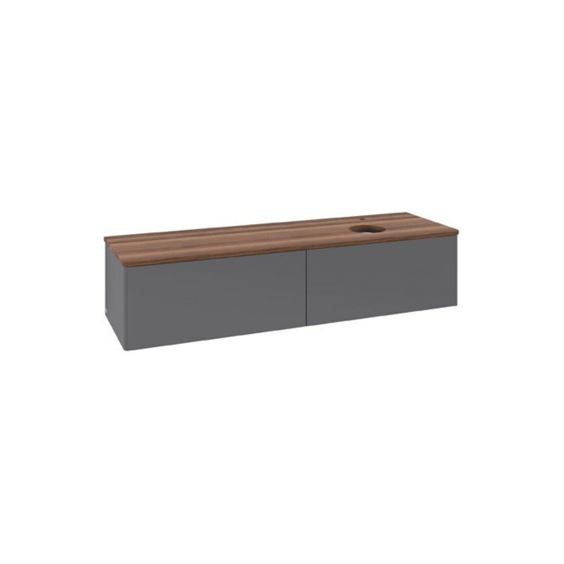 V&B Waschtischunterschrank ohne Frontstruktur Antao 160x50cm, HL, WBP w. wal, Anthrac. m Lac