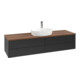 V&B Waschtischunterschrank ohne Frontstruktur Antao 160x50cm, HL, WBP w. wal, bla m Lac-1