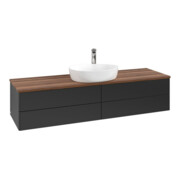 V&B Waschtischunterschrank ohne Frontstruktur Antao 160x50cm, HL, WBP w. wal, bla m Lac