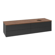 V&B Waschtischunterschrank ohne Frontstruktur Antao 160x50cm, HL, WBP w. wal, bla m Lac