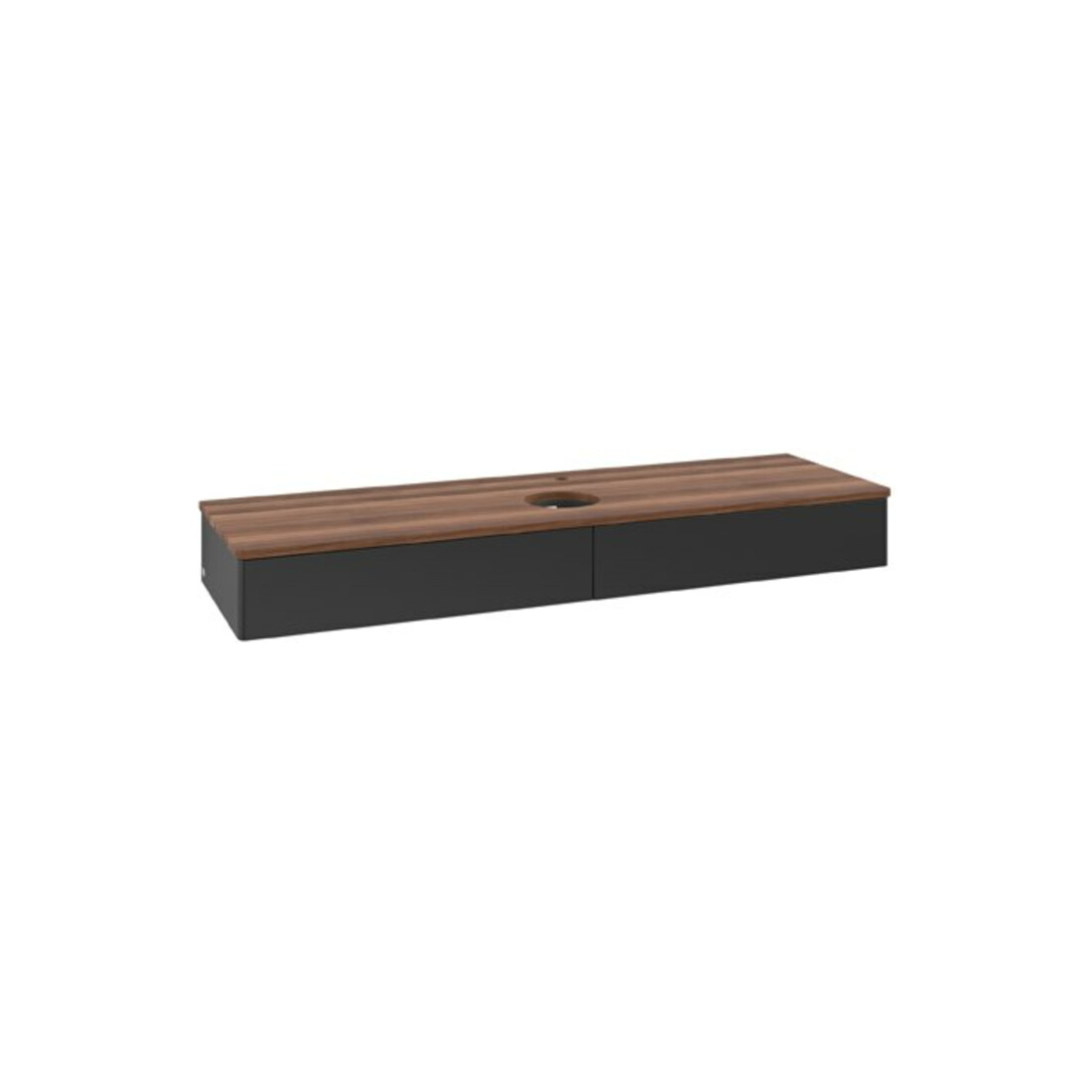 V&B Waschtischunterschrank ohne Frontstruktur Antao 160x50cm, HL, WBP w. wal, bla m Lac