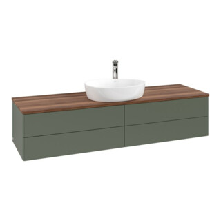V&B Waschtischunterschrank ohne Frontstruktur Antao 160x50cm, HL, WBP w. wal, lea gre. m Lac