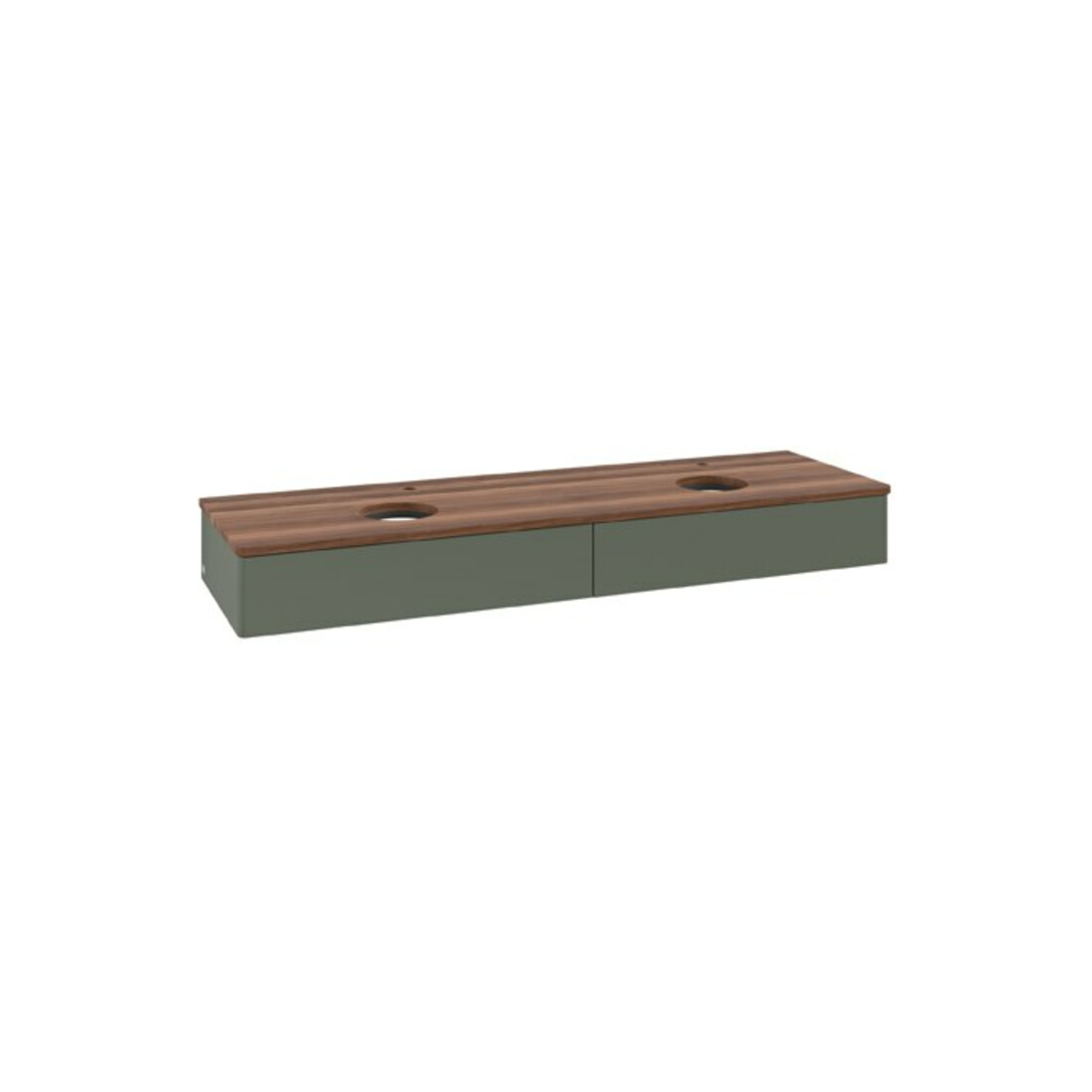 V&B Waschtischunterschrank ohne Frontstruktur Antao 160x50cm, HL, WBP w. wal, lea gre. m Lac
