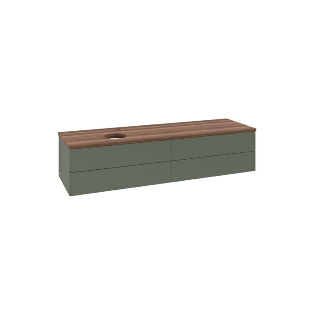 V&B Waschtischunterschrank ohne Frontstruktur Antao 160x50cm, HL, WBP w. wal, lea gre. m Lac