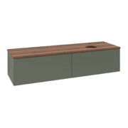 V&B Waschtischunterschrank ohne Frontstruktur Antao 160x50cm, HL, WBP w. wal, lea gre. m Lac