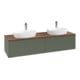 V&B Waschtischunterschrank ohne Frontstruktur Antao 160x50cm, HL, WBP w. wal, lea gre. m Lac