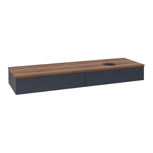V&B Waschtischunterschrank ohne Frontstruktur Antao 160x50cm, HL, WBP w. wal, md bl. m Lac