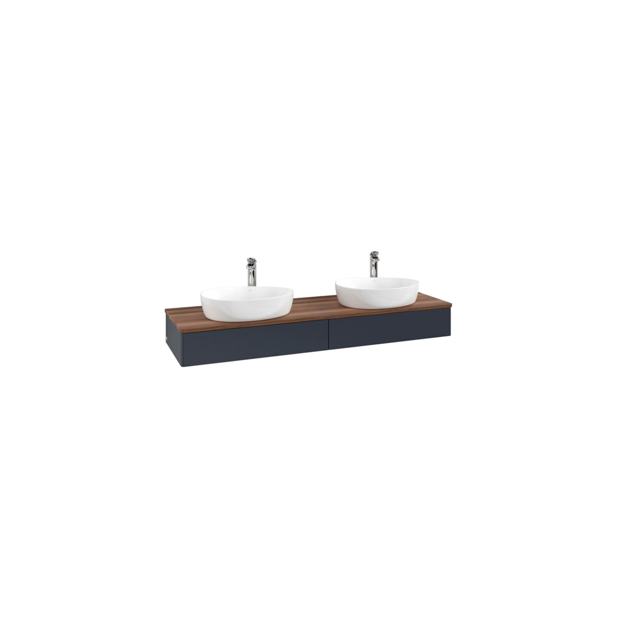 V&B Waschtischunterschrank ohne Frontstruktur Antao 160x50cm, HL, WBP w. wal, md bl. m Lac ; Villeroy & Boch