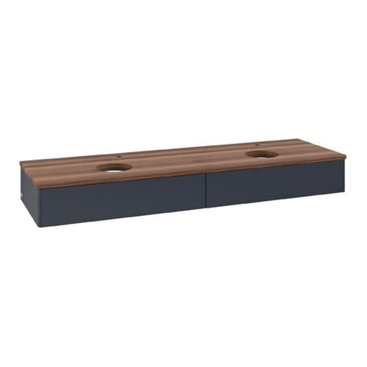 V&B Waschtischunterschrank ohne Frontstruktur Antao 160x50cm, HL, WBP w. wal, md bl. m Lac
