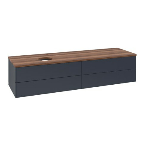V&B Waschtischunterschrank ohne Frontstruktur Antao 160x50cm, HL, WBP w. wal, md bl. m Lac