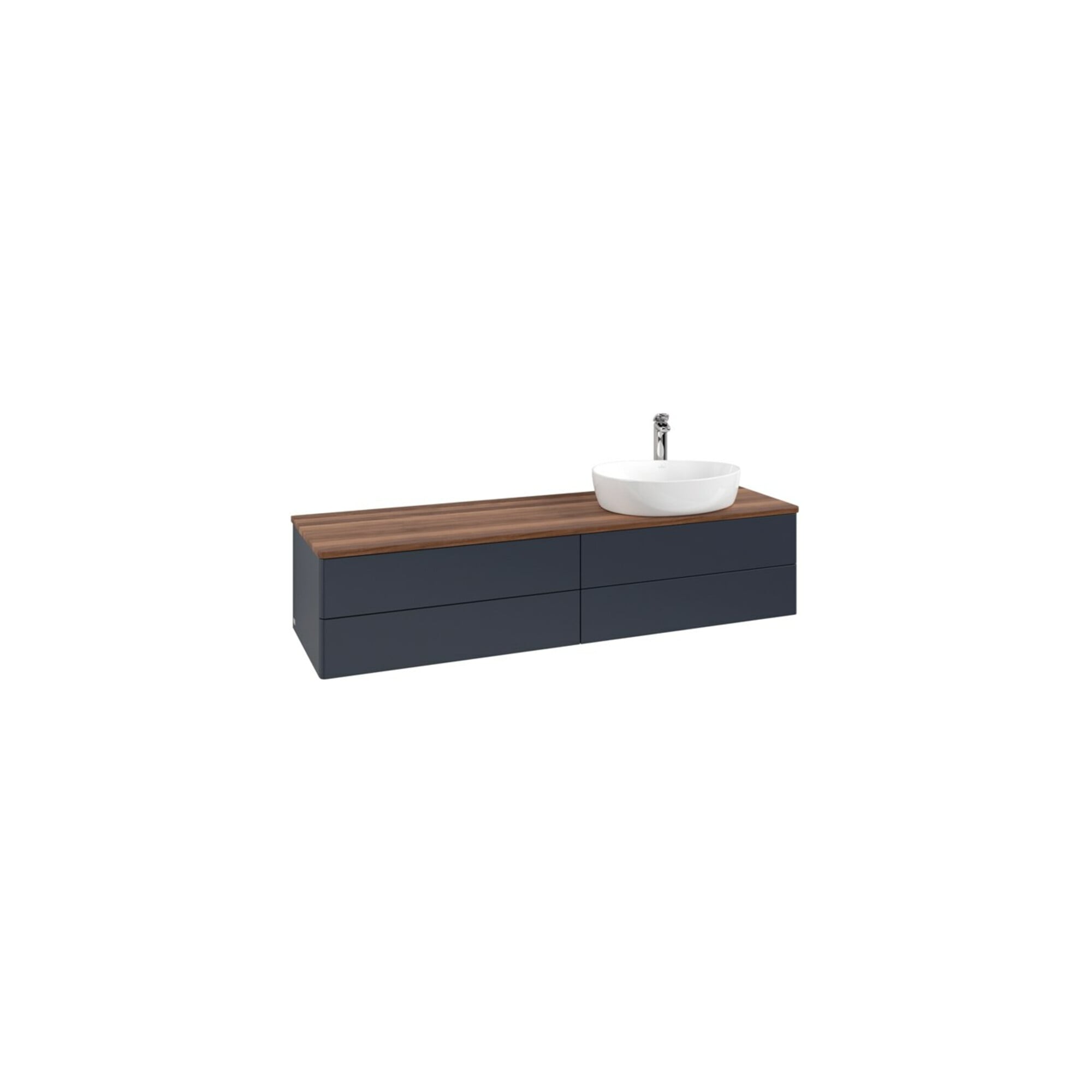 V&B Waschtischunterschrank ohne Frontstruktur Antao 160x50cm, HL, WBP w. wal, md bl. m Lac ; Villeroy & Boch