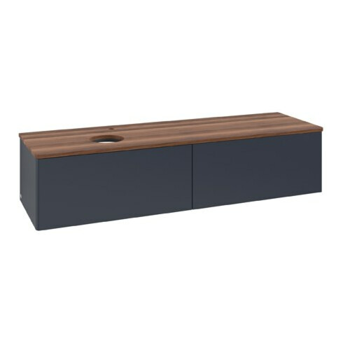 V&B Waschtischunterschrank ohne Frontstruktur Antao 160x50cm, HL, WBP w. wal, md bl. m Lac