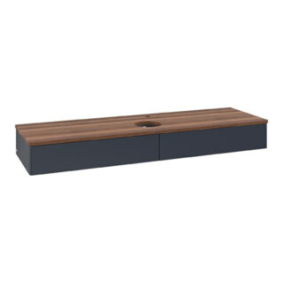 V&B Waschtischunterschrank ohne Frontstruktur Antao 160x50cm, HL, WBP w. wal, md bl. m Lac