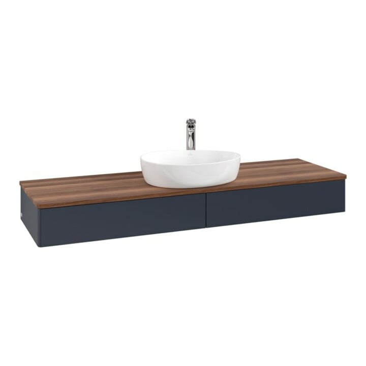 V&B Waschtischunterschrank ohne Frontstruktur Antao 160x50cm, HL, WBP w. wal, md bl. m Lac