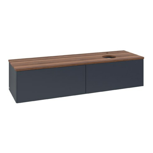 V&B Waschtischunterschrank ohne Frontstruktur Antao 160x50cm, HL, WBP w. wal, md bl. m Lac