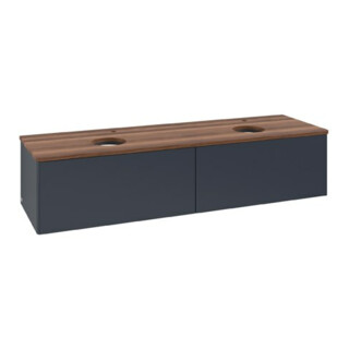 V&B Waschtischunterschrank ohne Frontstruktur Antao 160x50cm, HL, WBP w. wal, md bl. m Lac