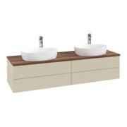 V&B Waschtischunterschrank ohne Frontstruktur Antao 160x50cm, HL, WBP w. wal, si Gr m Lac