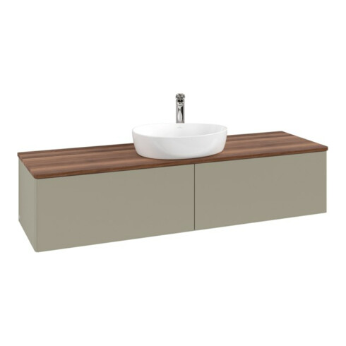 V&B Waschtischunterschrank ohne Frontstruktur Antao 160x50cm, HL, WBP w. wal, st. Gr m Lac