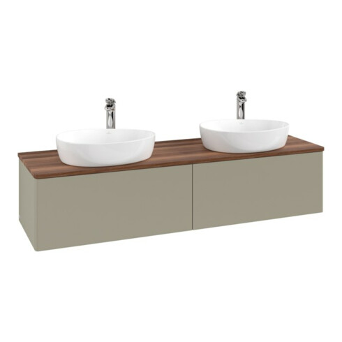 V&B Waschtischunterschrank ohne Frontstruktur Antao 160x50cm, HL, WBP w. wal, st. Gr m Lac