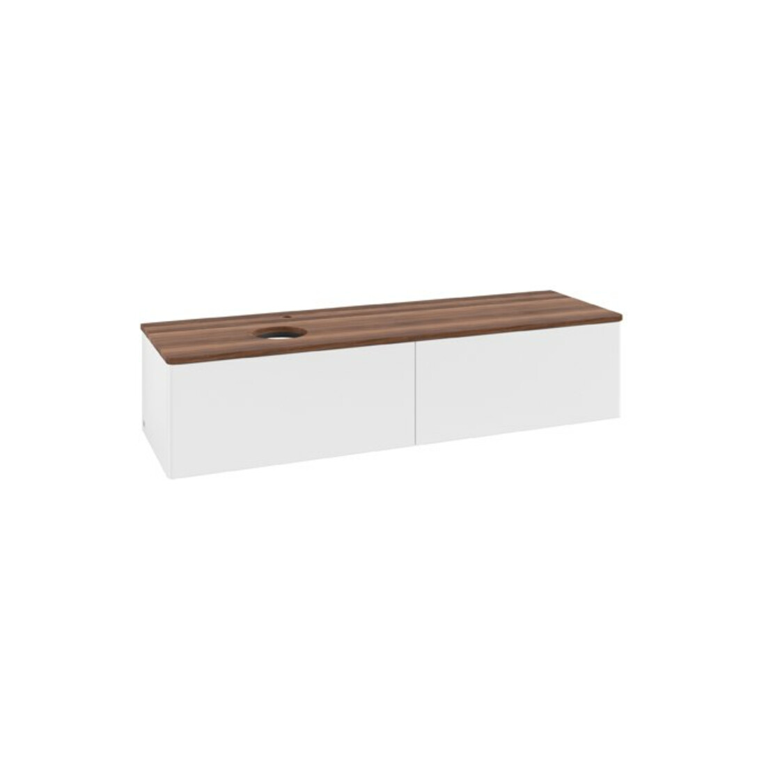 V&B Waschtischunterschrank ohne Frontstruktur Antao 160x50cm, HL, WBP w. wal, wh. m Lac