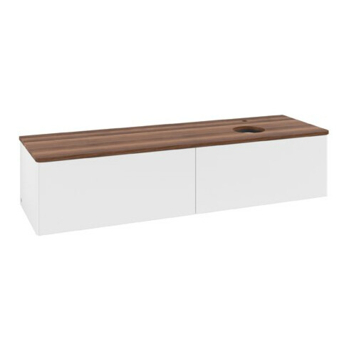 V&B Waschtischunterschrank ohne Frontstruktur Antao 160x50cm, HL, WBP w. wal, wh. m Lac