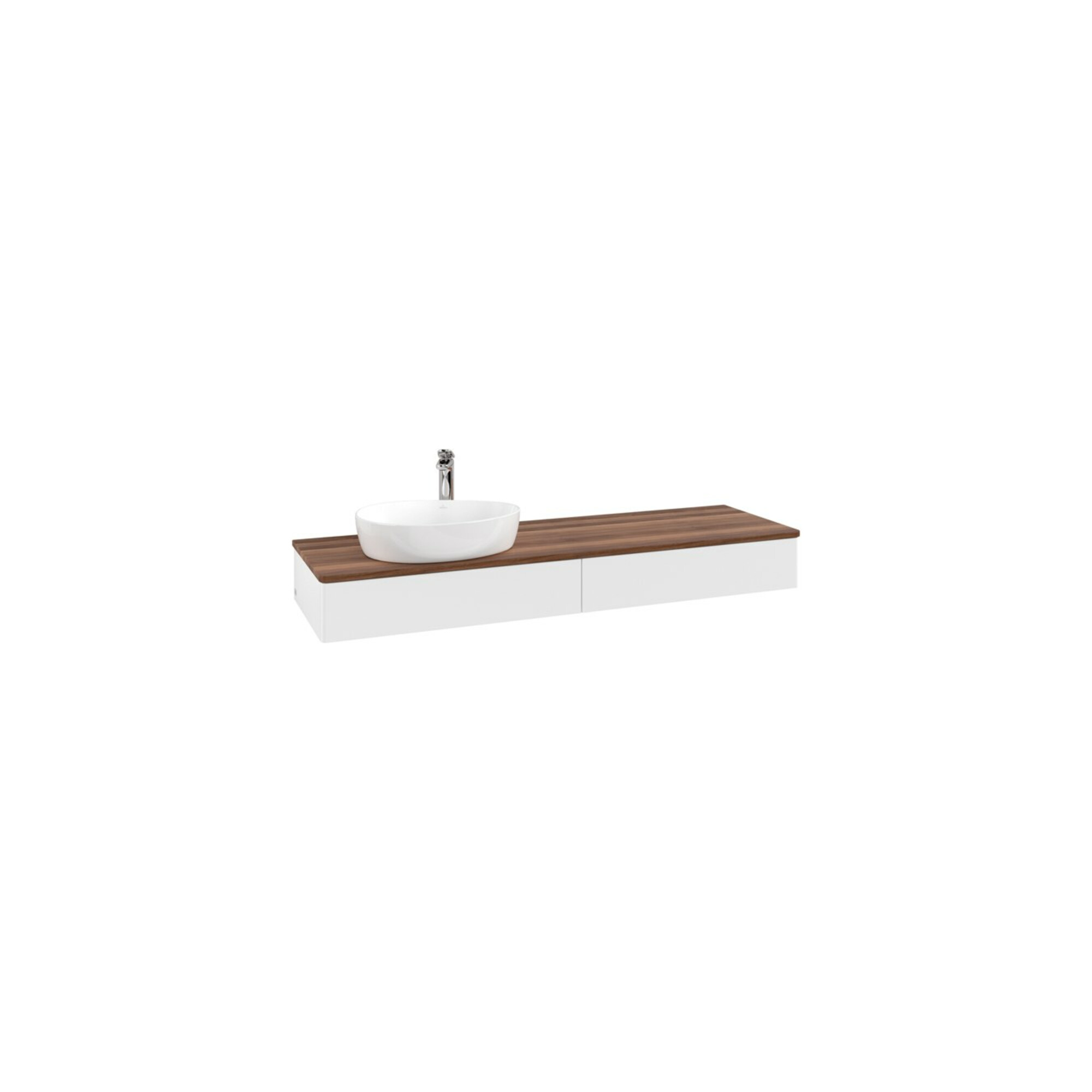 V&B Waschtischunterschrank ohne Frontstruktur Antao 160x50cm, HL, WBP w. wal, wh. m Lac ; Villeroy & Boch