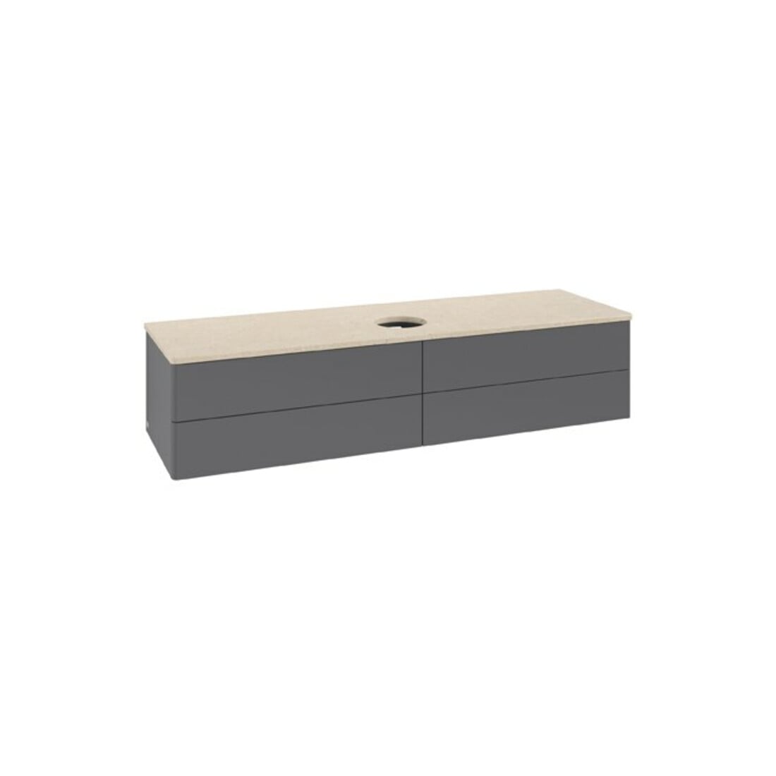V&B Waschtischunterschrank ohne Frontstruktur Antao 160x50cm, WBP botti., Anthrac. m Lac