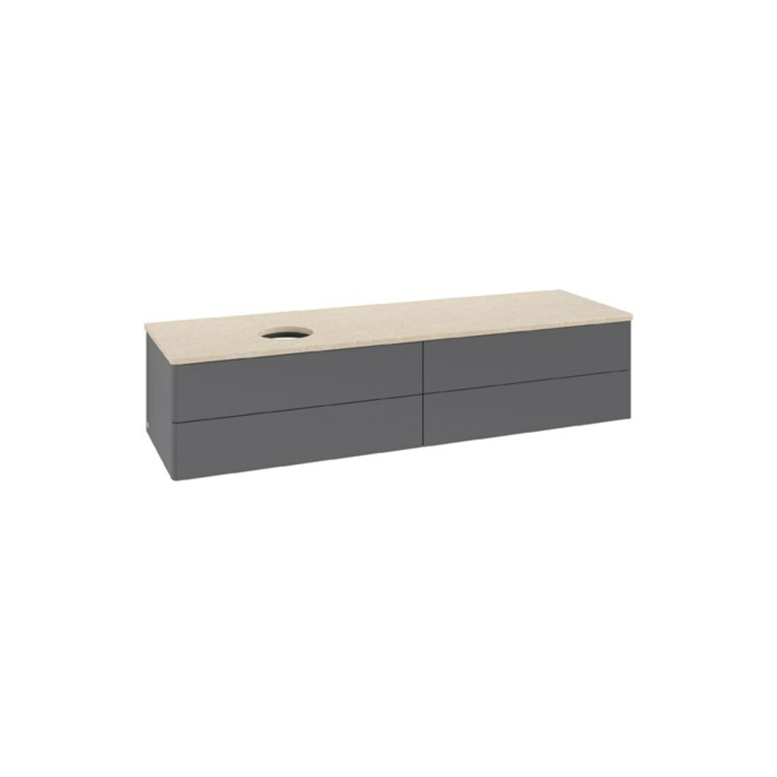 V&B Waschtischunterschrank ohne Frontstruktur Antao 160x50cm, WBP botti., Anthrac. m Lac