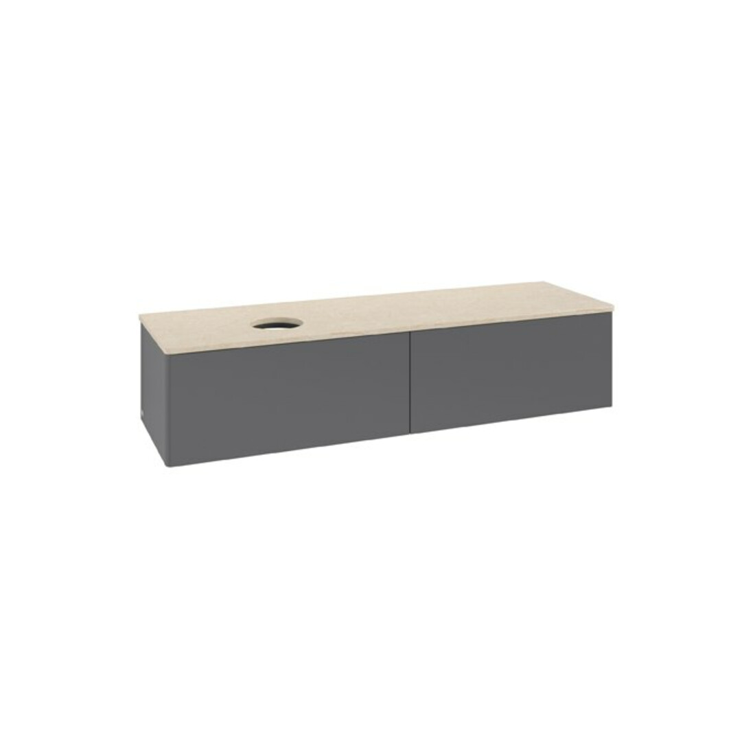 V&B Waschtischunterschrank ohne Frontstruktur Antao 160x50cm, WBP botti., Anthrac. m Lac