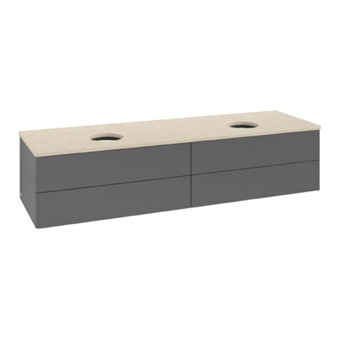 V&B Waschtischunterschrank ohne Frontstruktur Antao 160x50cm, WBP botti., Anthrac. m Lac