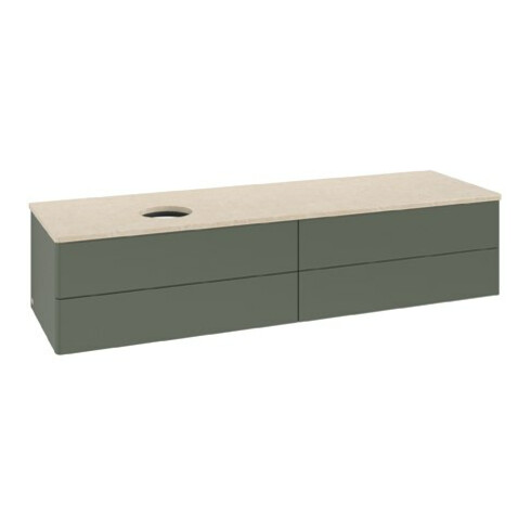 V&B Waschtischunterschrank ohne Frontstruktur Antao 160x50cm, WBP botti., lea gre. m Lac