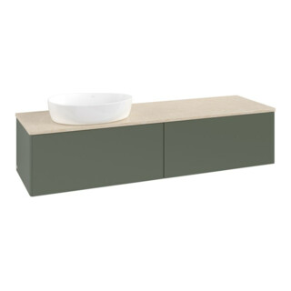 V&B Waschtischunterschrank ohne Frontstruktur Antao 160x50cm, WBP botti., lea gre. m Lac