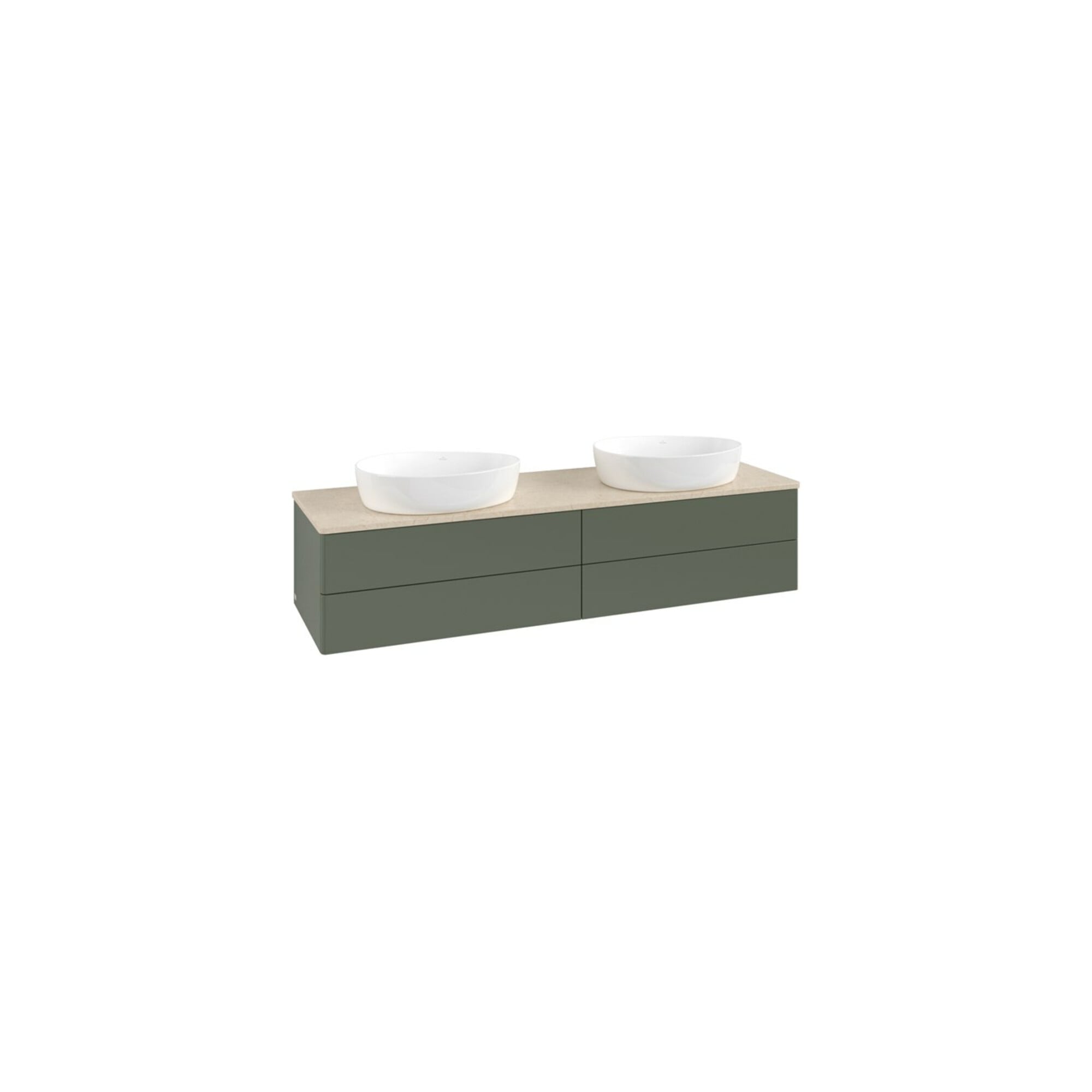 V&B Waschtischunterschrank ohne Frontstruktur Antao 160x50cm, WBP botti., lea gre. m Lac ; Villeroy & Boch