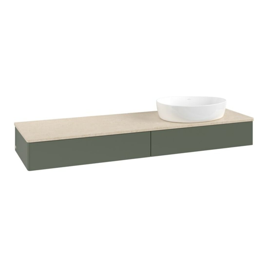 V&B Waschtischunterschrank ohne Frontstruktur Antao 160x50cm, WBP botti., lea gre. m Lac