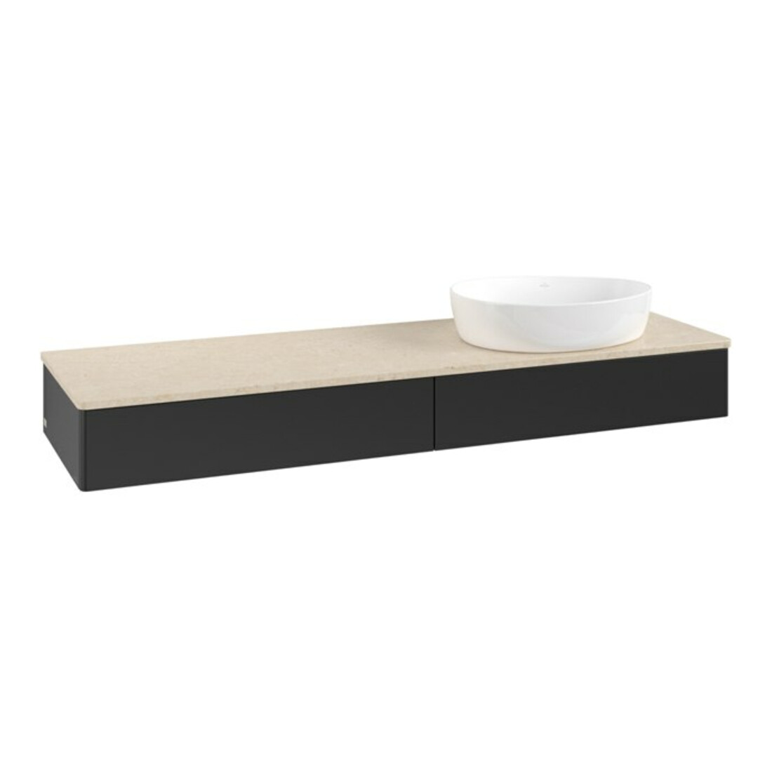 V&B Waschtischunterschrank ohne Frontstruktur Antao 160x50cm, WBP-farbe botti., bla m Lac