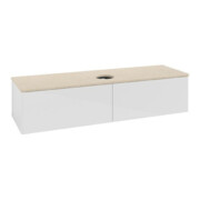 V&B Waschtischunterschrank ohne Frontstruktur Antao 160x50cm, WBP-farbe botti., glo wh. Lac