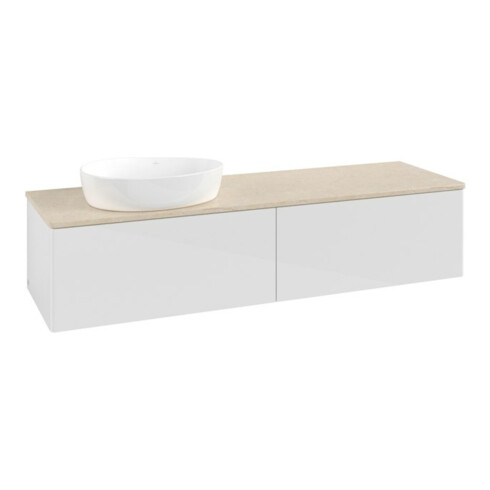 V&B Waschtischunterschrank ohne Frontstruktur Antao 160x50cm, WBP-farbe botti., glo wh. Lac